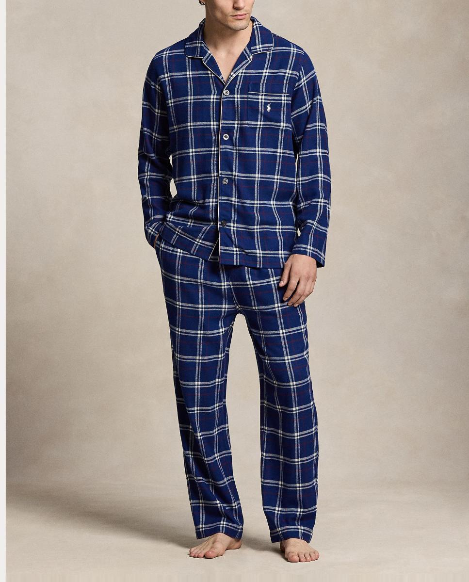 Imagem 0 de Pijama Comprido de Flanela aos Quadrados
