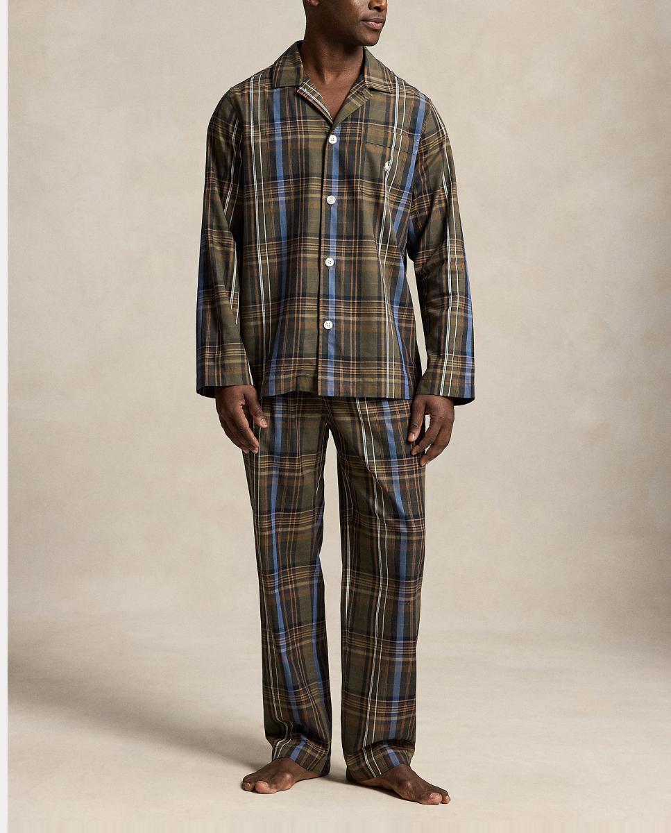 Imagem 0 de Pijama Comprido de Algodão aos Quadrados