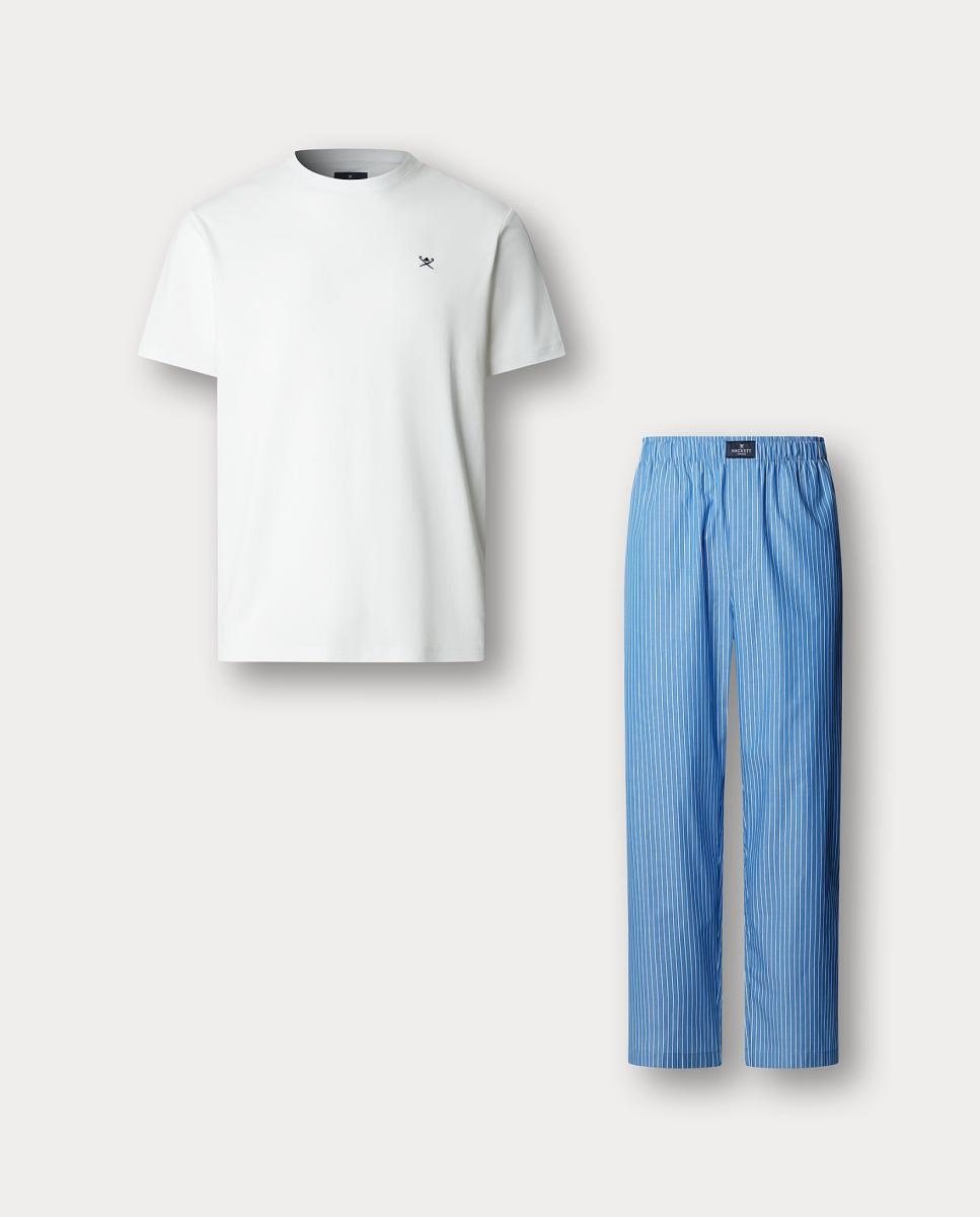 Imagem 0 de Conjunto de Pijama de Algodão com Calças às Riscas