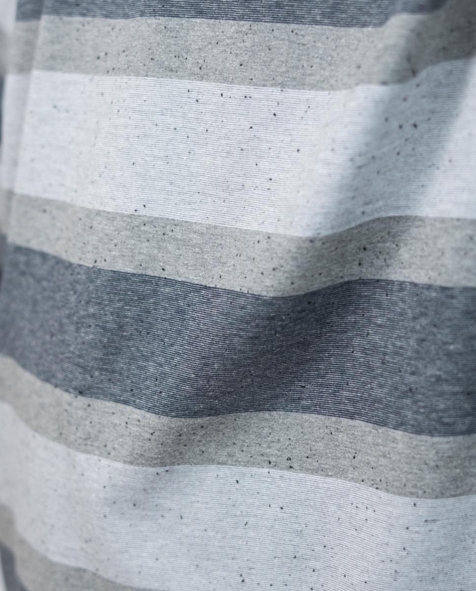 Pijama largo de hombre de punto liso en rayas color azul-gris - Babelo - Gris claro Gris claro-4