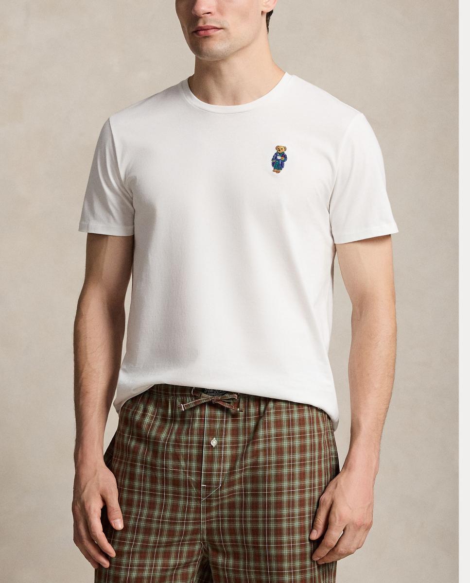 Pijama Comprido de Algodão com Polo Bear Castanho-3