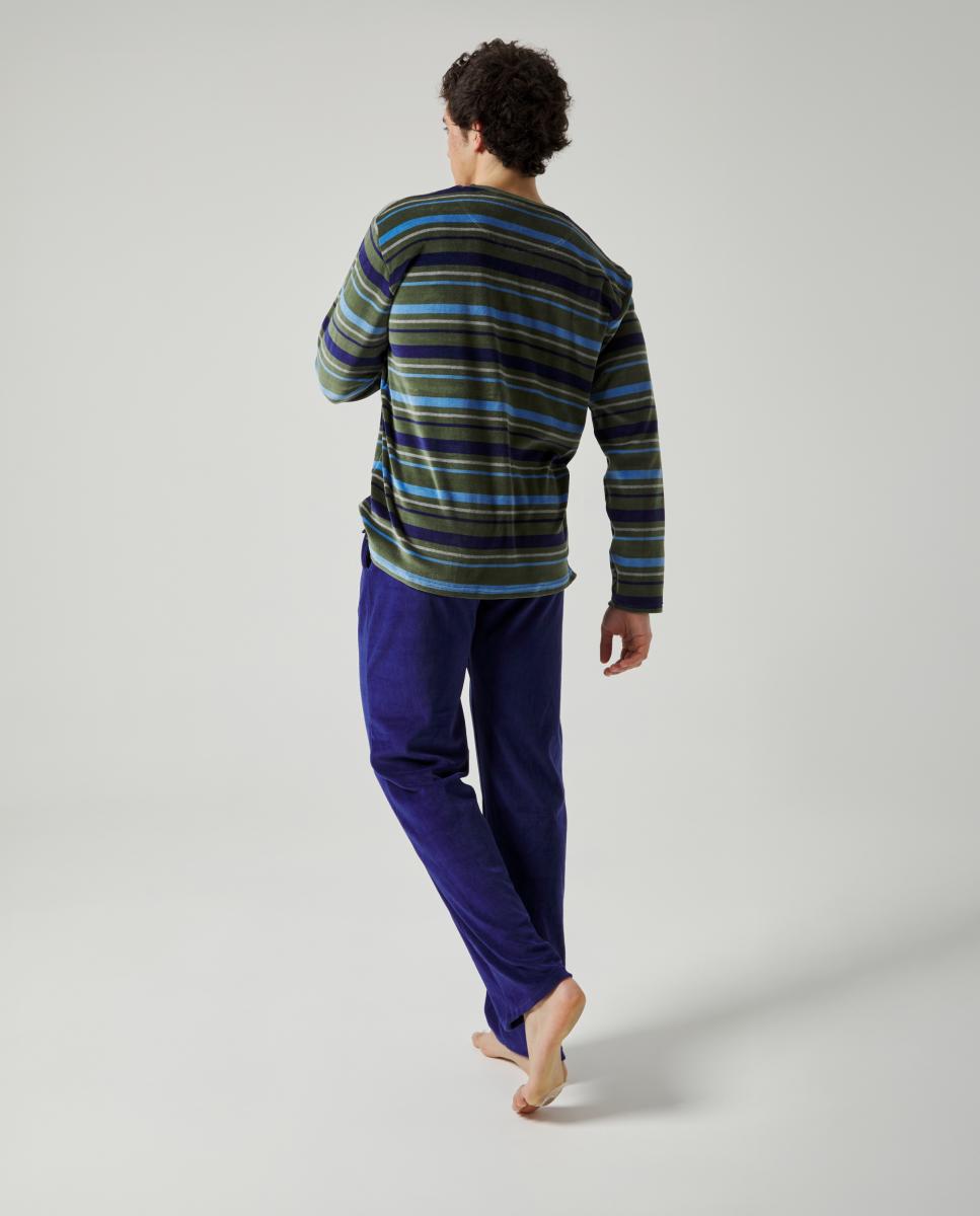Pijama Comprido de Velour Multicolor-2