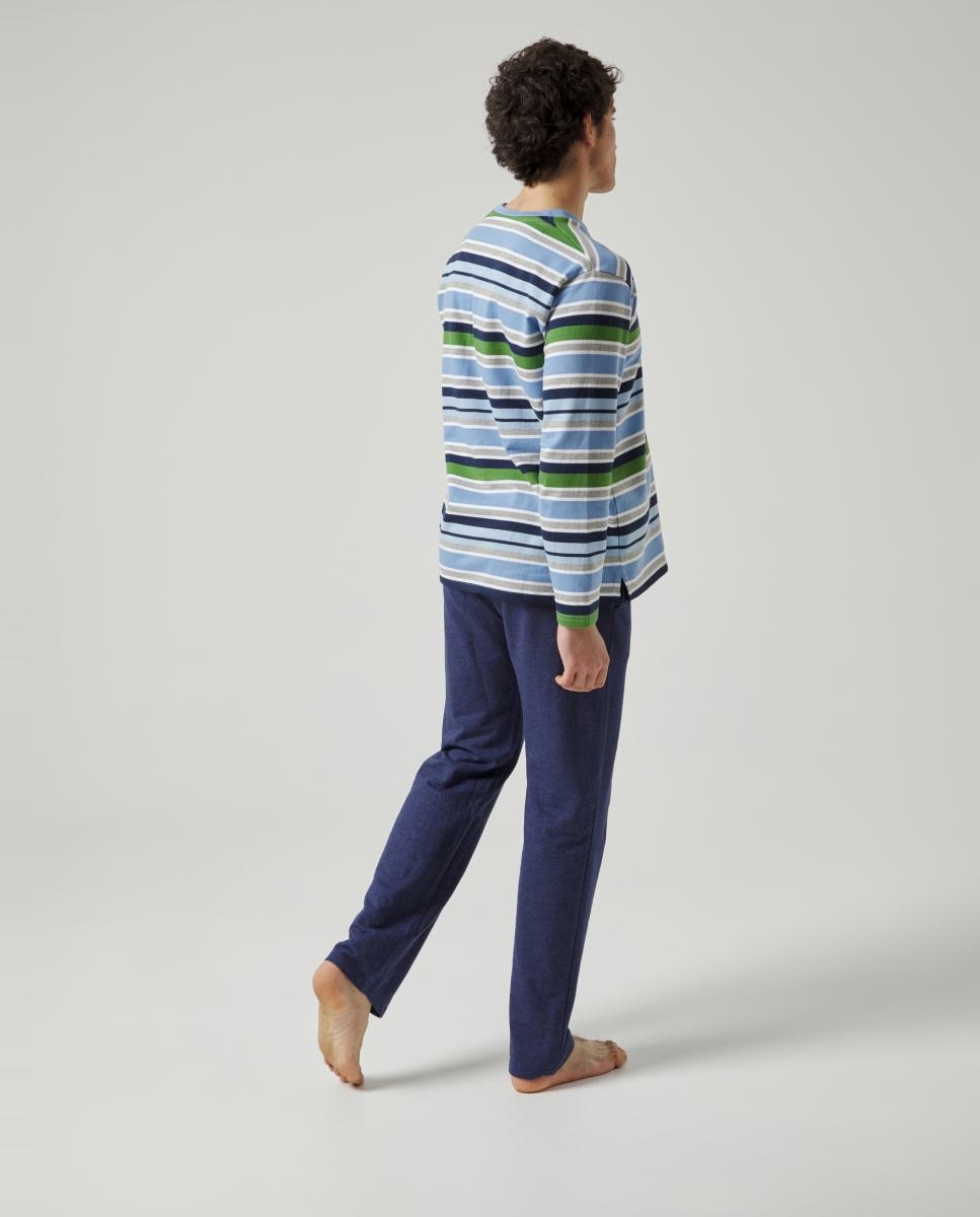 Pijama Comprido de Malha Multicolor-2