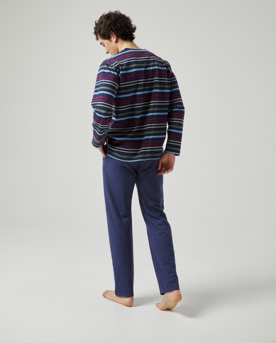 Pijama Comprido de Malha Multicolor-2