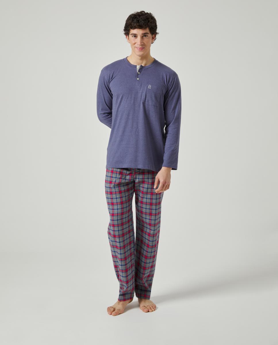 Imagen 0 de Pijama largo combinado de hombre Multicolor