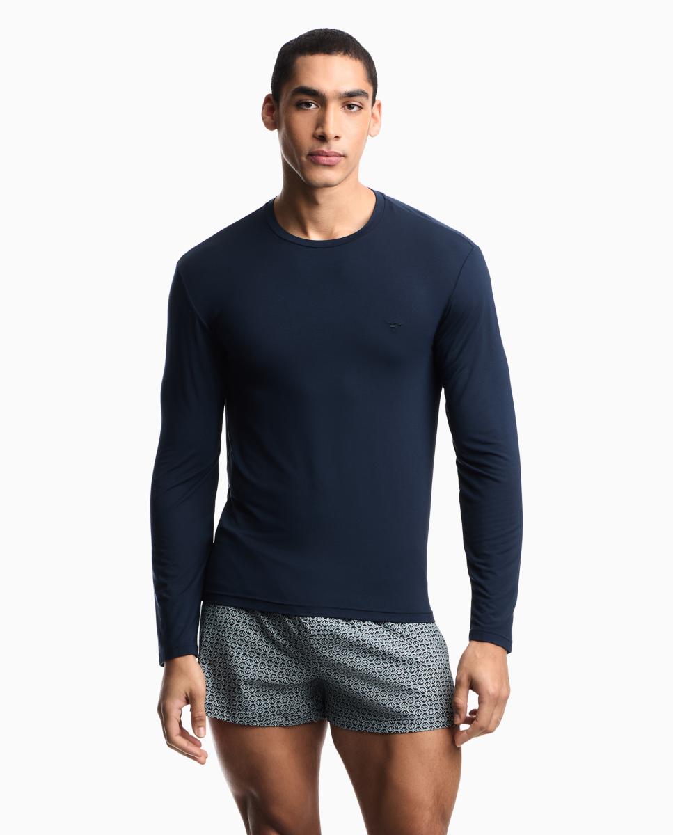 Imagen 1 de Camiseta de pijama lisa de hombre - Armani - Azul marino Azul marino