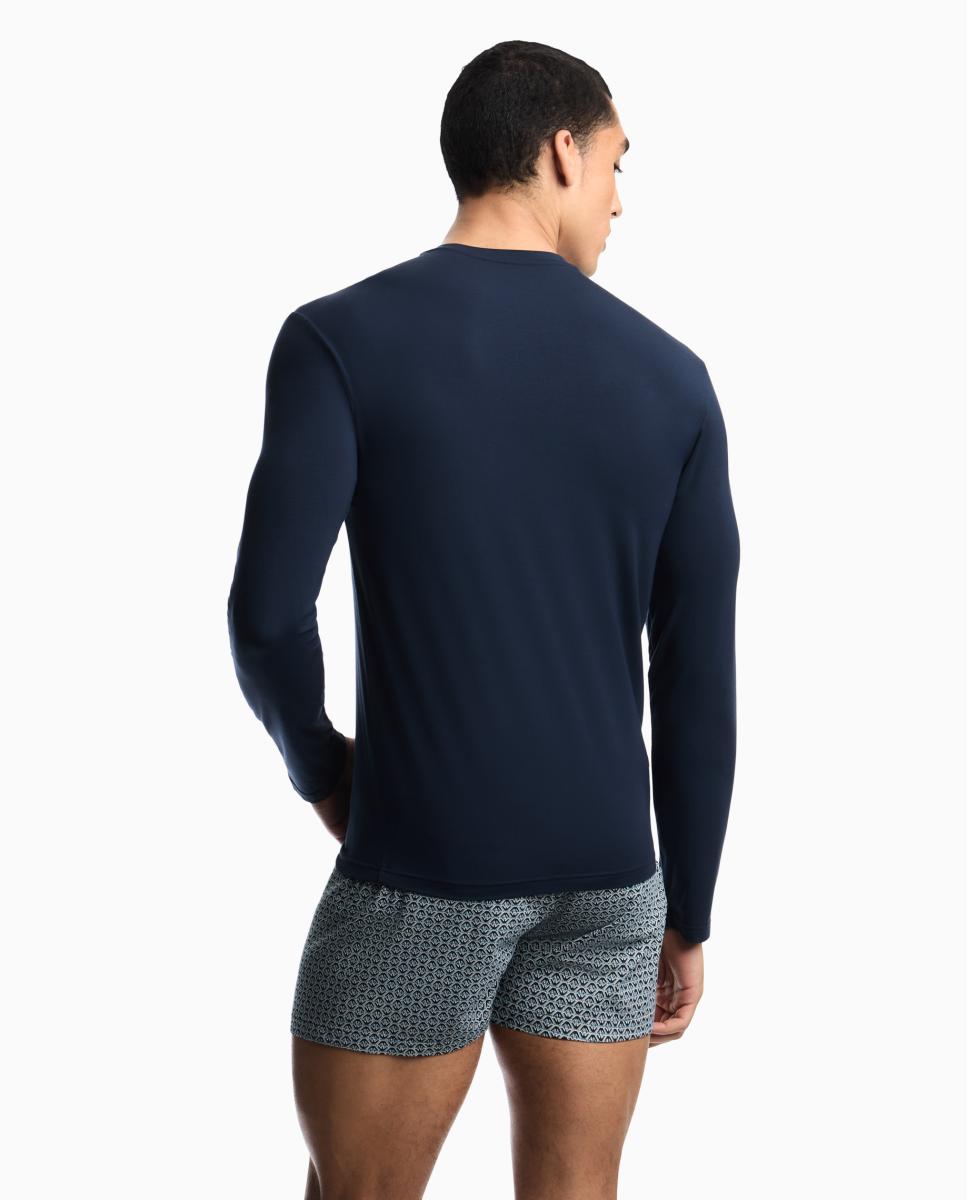 Imagen 2 de Camiseta de pijama lisa de hombre - Armani - Azul marino Azul marino