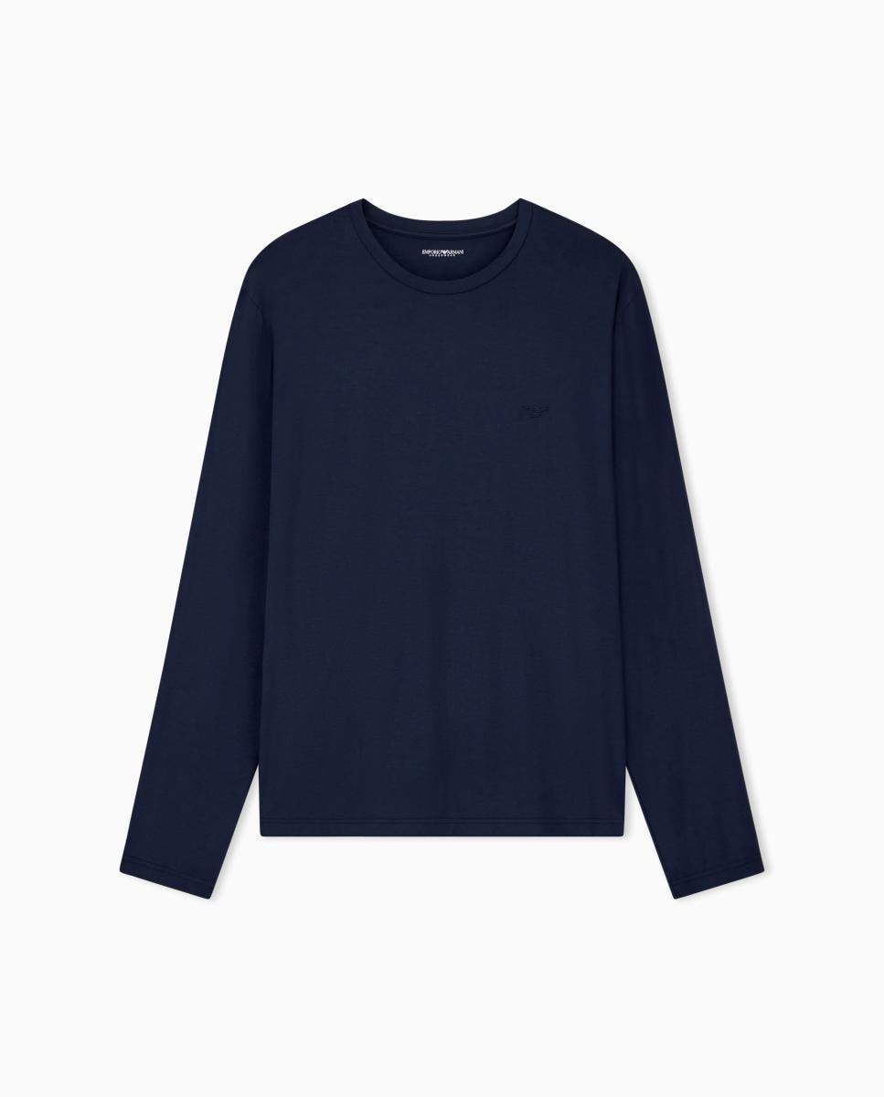 Imagen 3 de Camiseta de pijama lisa de hombre - Armani - Azul marino Azul marino