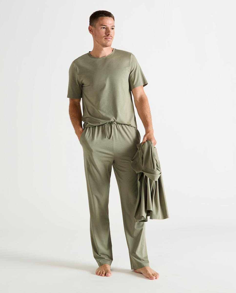 Calças de Pijama Castanho-3