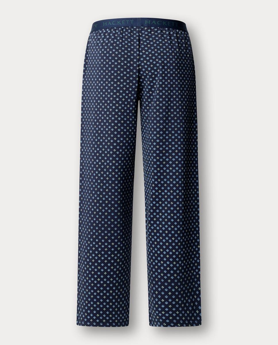 Calças de Malha de Algodão com Estampado Diamond Azul-marinho-2
