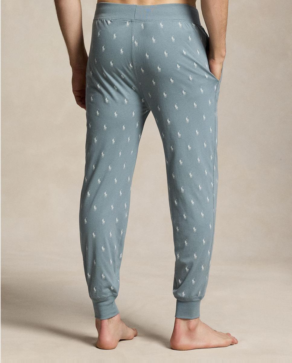 Joggers de Pijama de Algodão Cinzento azulado-3