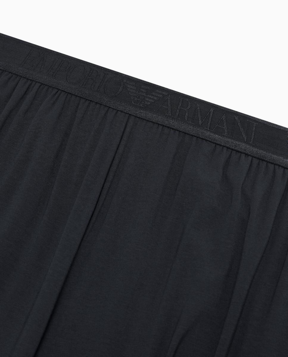 Calças de Pijama Largas Preto-4