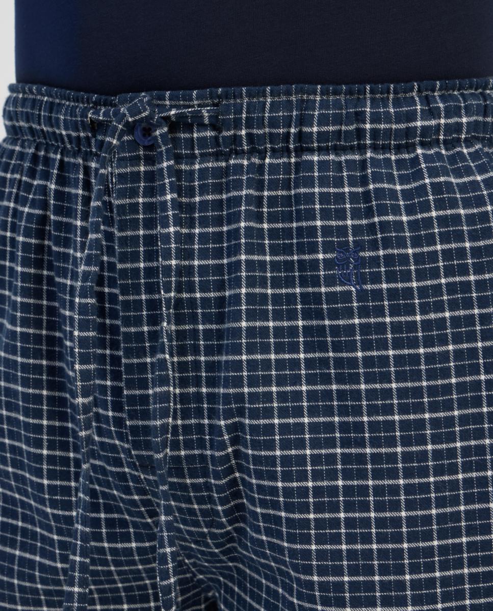 Calças de Pijama de Flanela - Azul Azul-marinho-3