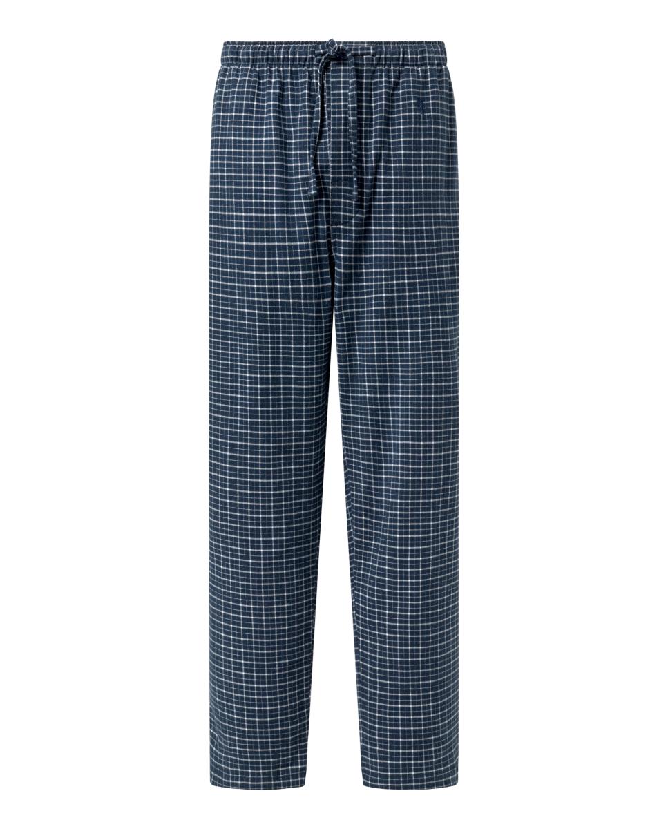 Calças de Pijama de Flanela - Azul Azul-marinho-4