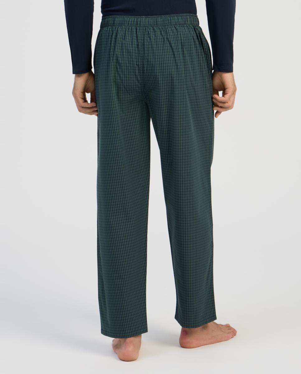 Calças de Pijama em Tecido - Verde Verde-escuro-2