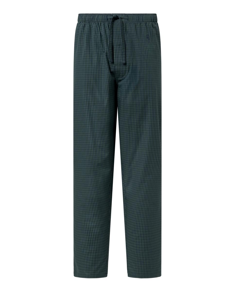 Calças de Pijama em Tecido - Verde Verde-escuro-4