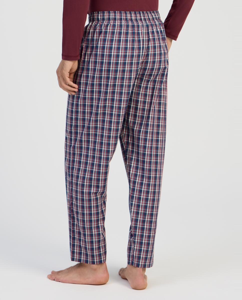 Calças de Pijama em Tecido - Vermelho Vermelho-2
