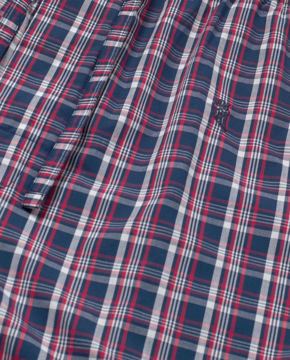 Calças de Pijama em Tecido - Vermelho Vermelho-5
