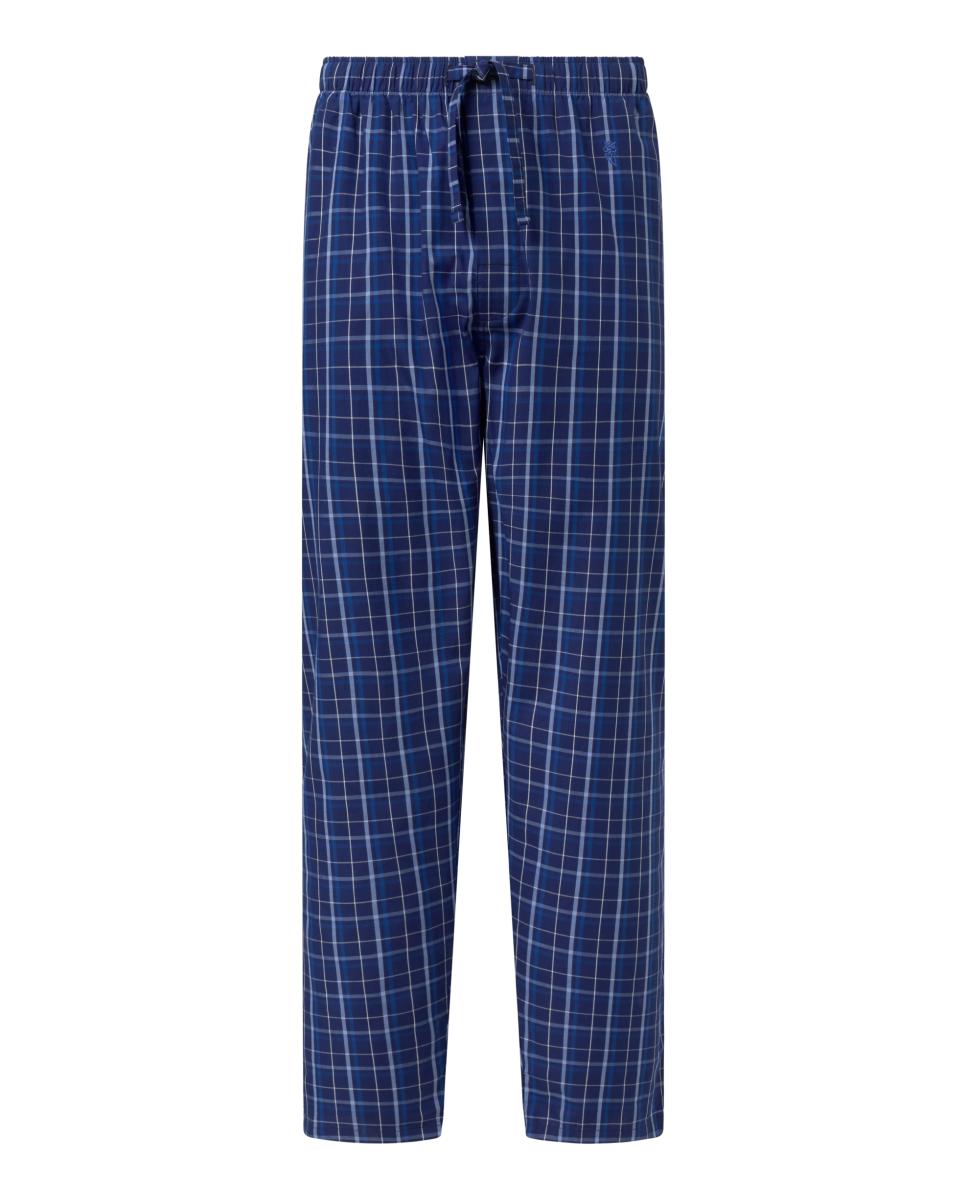 Calças de Pijama em Tecido - Azul Azul-4