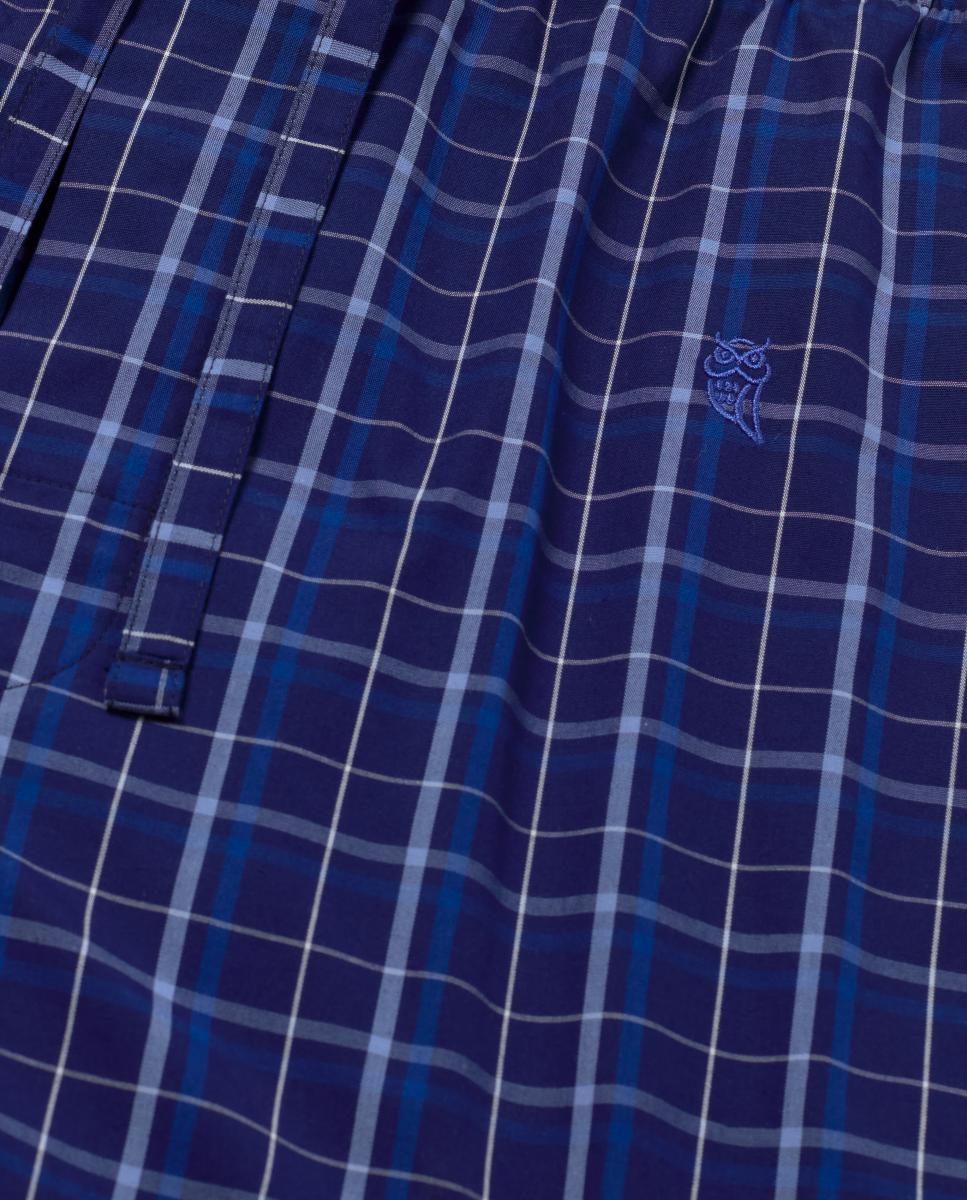 Calças de Pijama em Tecido - Azul Azul-5