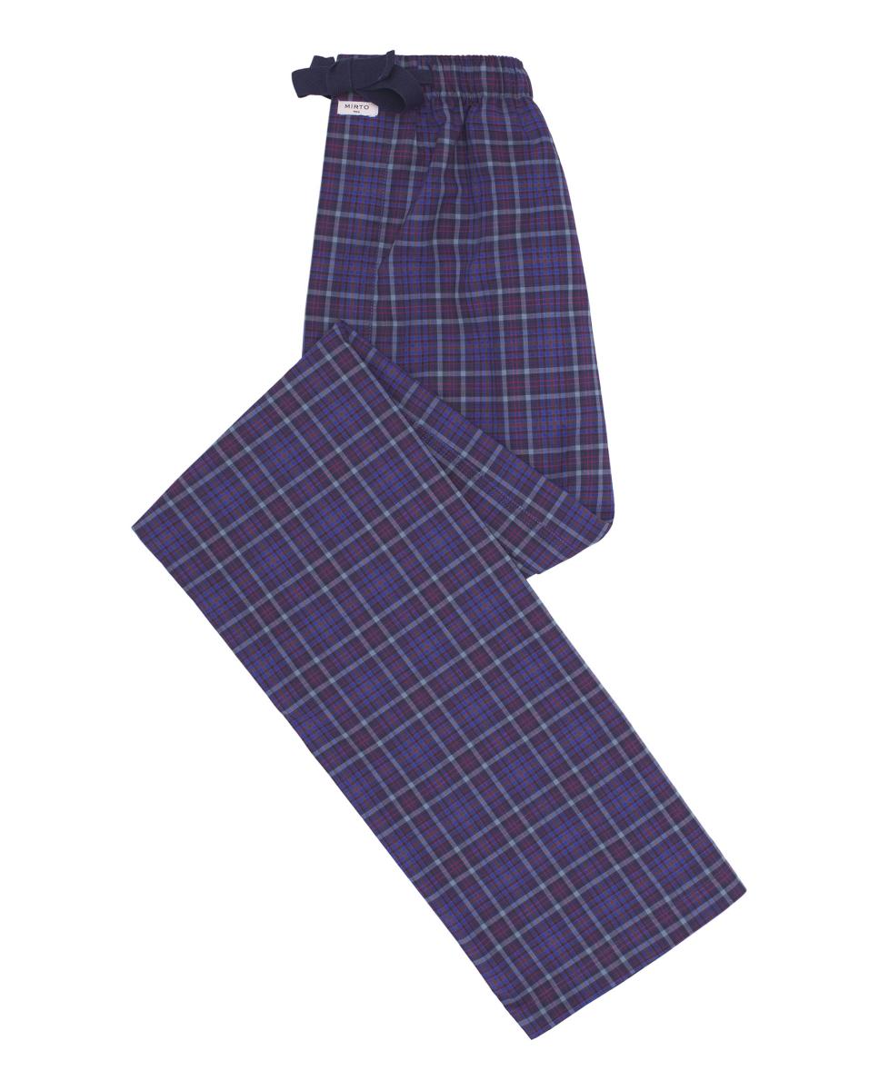 Calças de Pijama com Estampado Azul-marinho-3