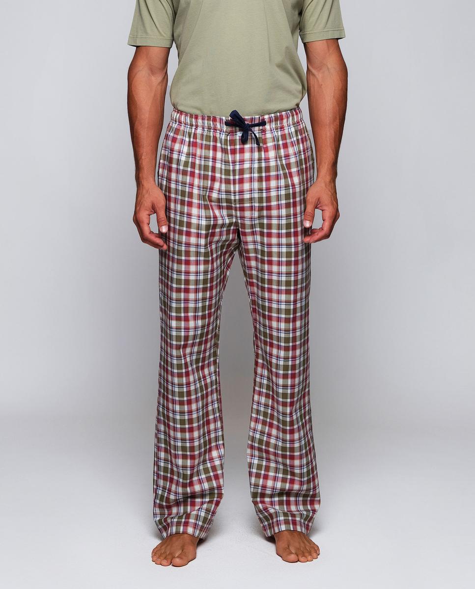Pantalón largo de pijama estampado de hombre - Mirto - Granate Granate-1