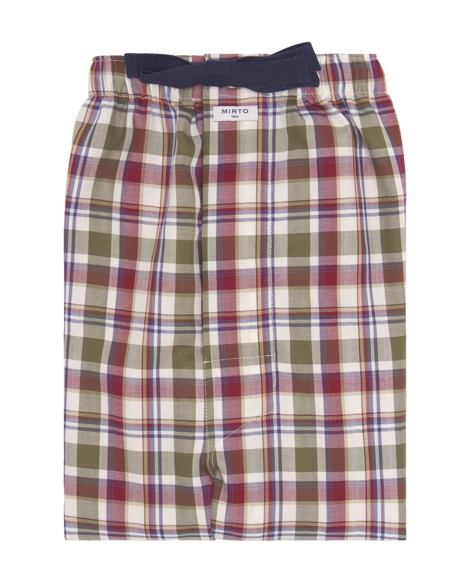 Pantalón largo de pijama estampado de hombre - Mirto - Granate Granate-4