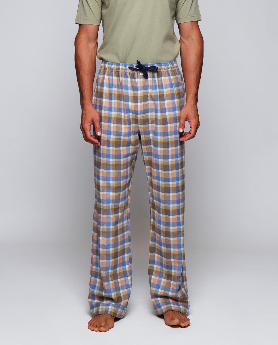 Pantalón largo de pijama estampado de hombre - Mirto - Azul claro Azul claro-1