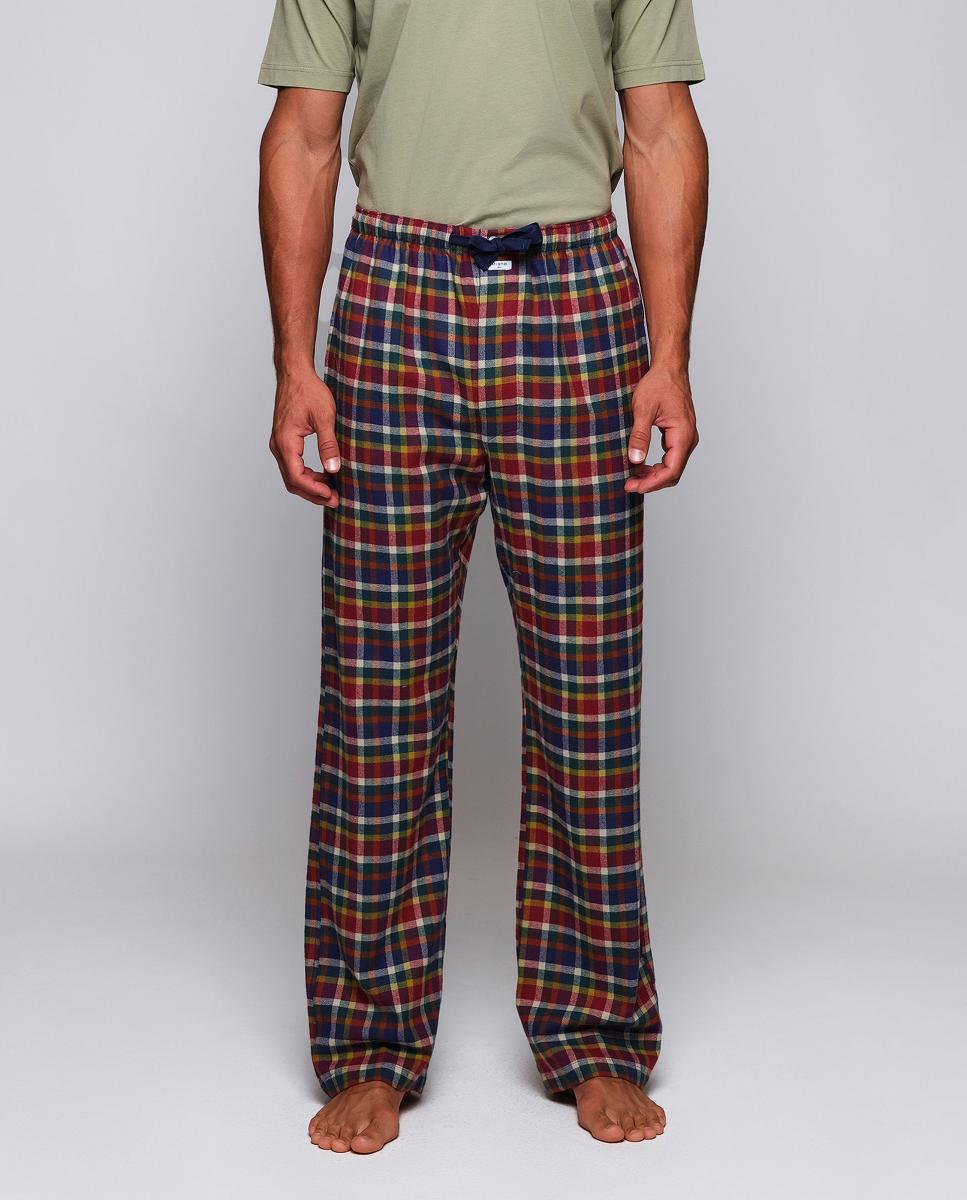 Pantalón largo de pijama estampado de hombre - Mirto - Burdeos Burdeos-1