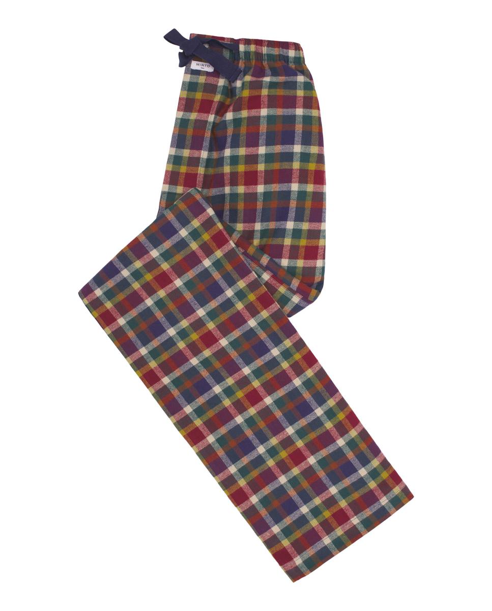 Pantalón largo de pijama estampado de hombre - Mirto - Burdeos Burdeos-3