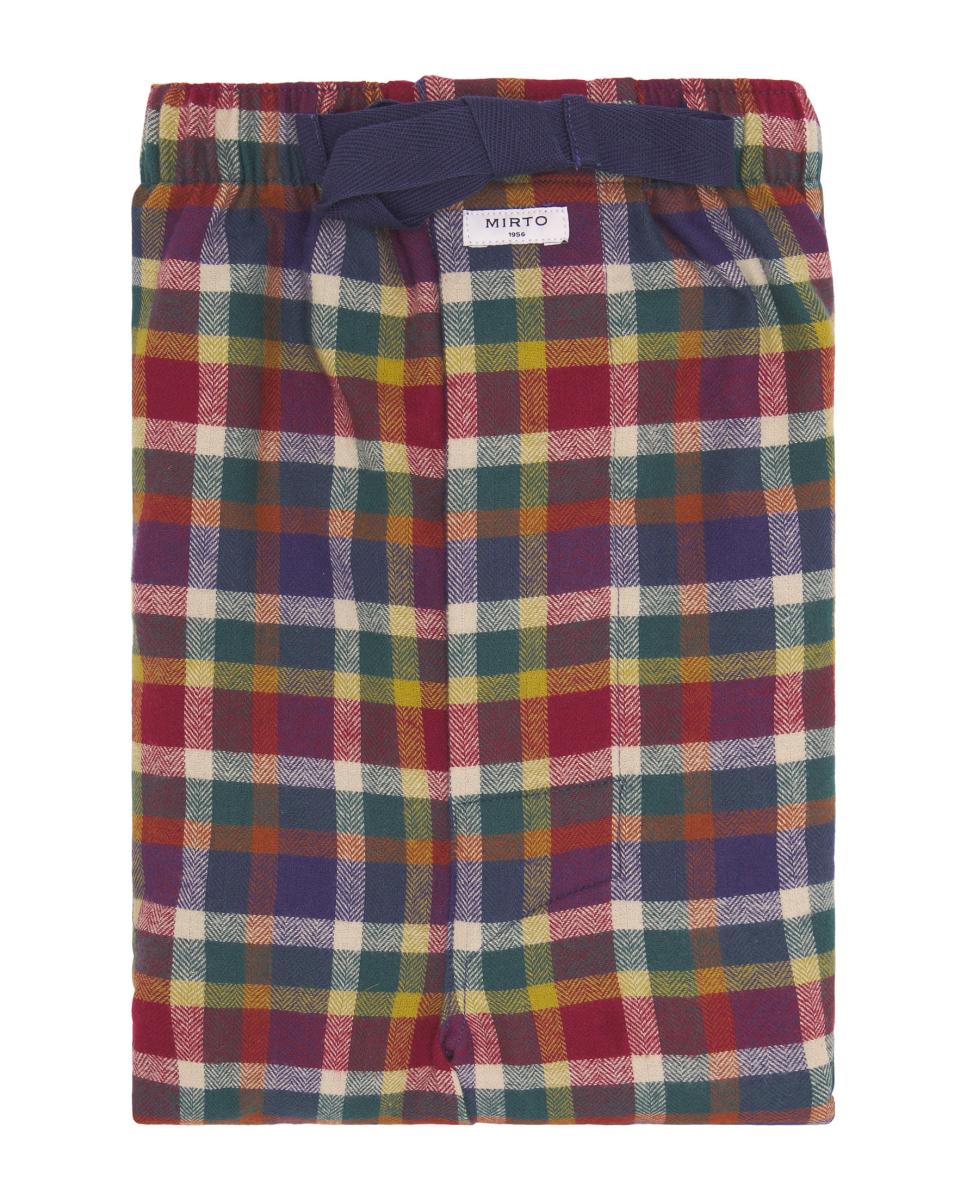 Pantalón largo de pijama estampado de hombre - Mirto - Burdeos Burdeos-4
