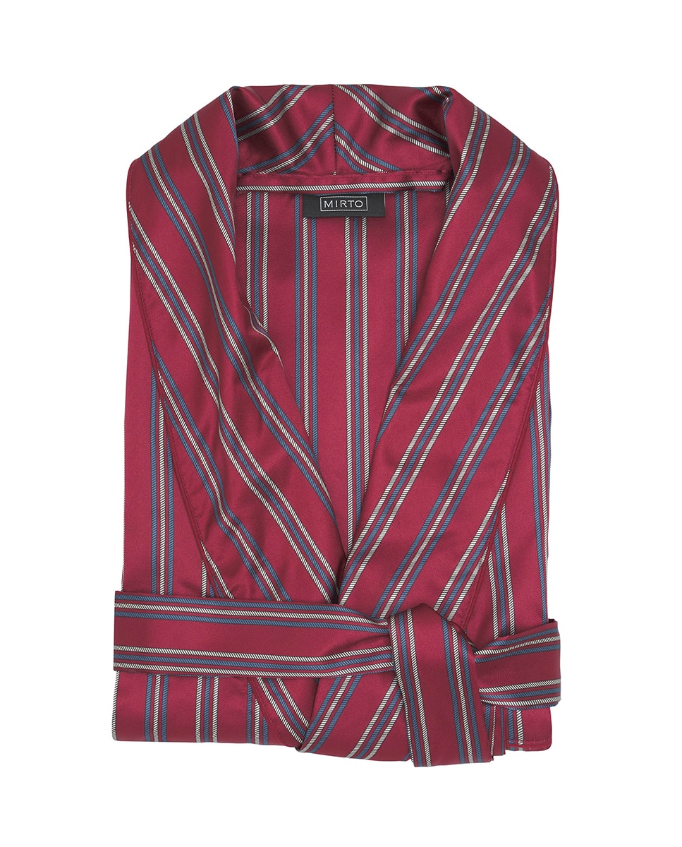 Robe Cruzado às Riscas Bordeaux-4