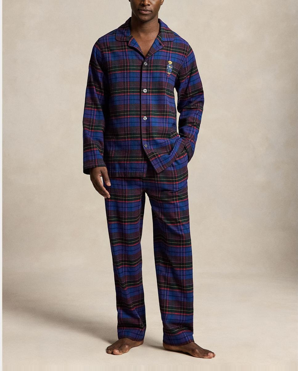 Imagem 0 de Pijama Comprido de Flanela com Polo Bear