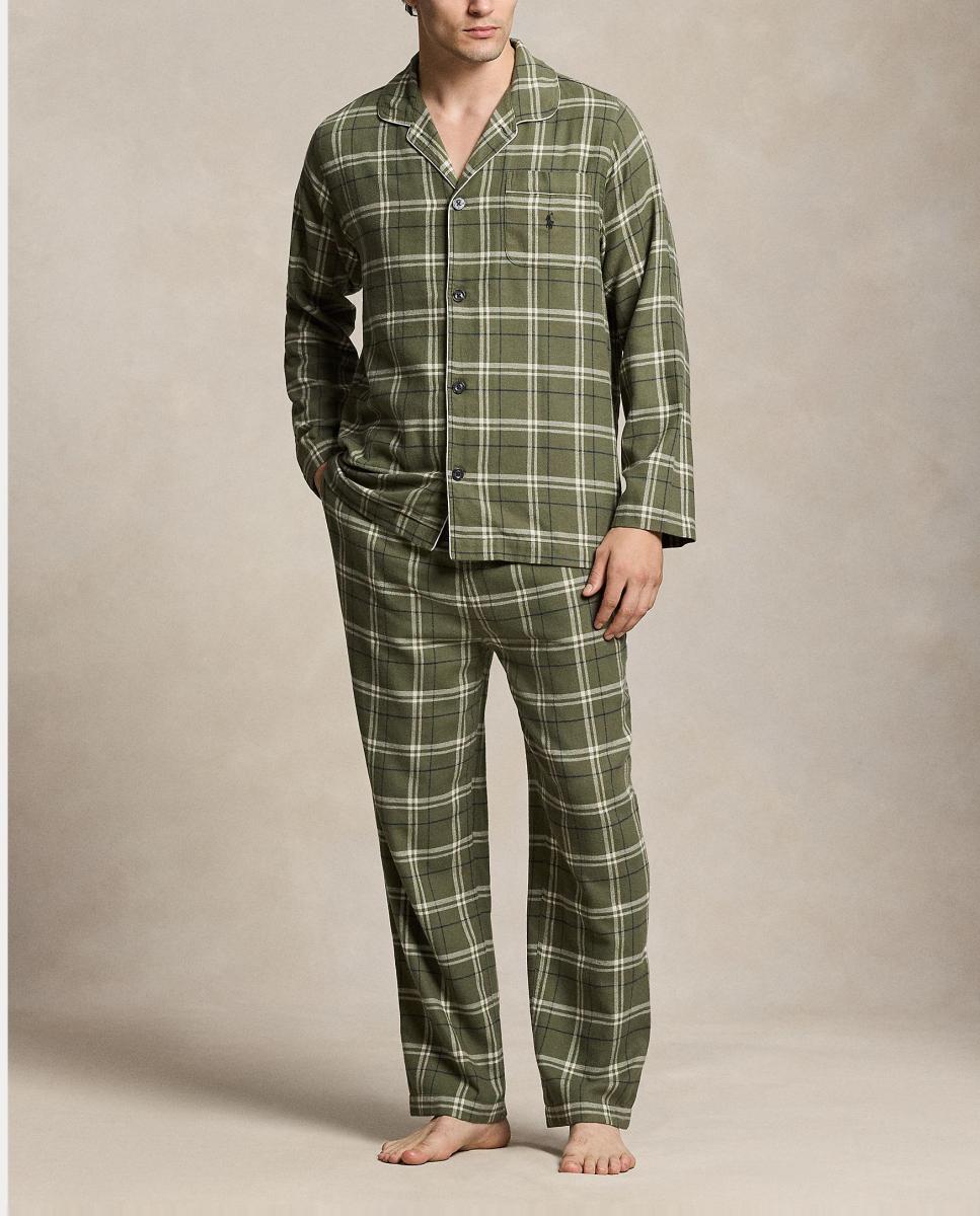 Imagem 0 de Pijama Comprido de Flanela aos Quadrados