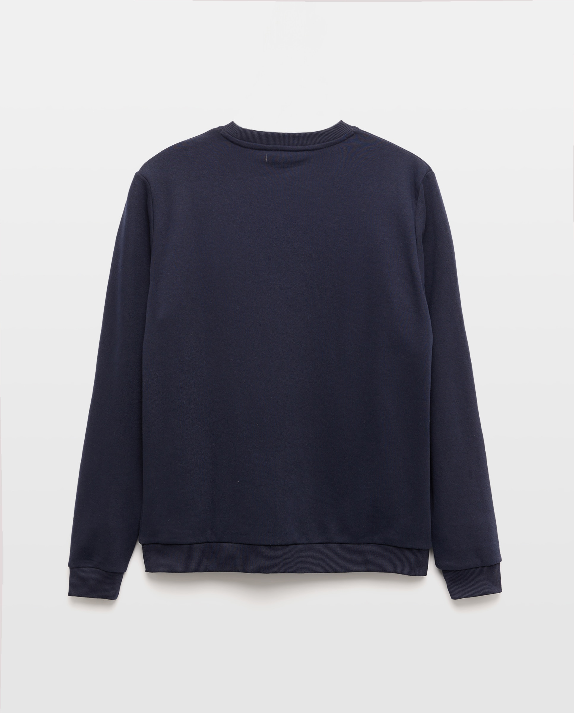 Sweatshirt de Decote Redondo com Logótipo Bordado Azul-marinho-4