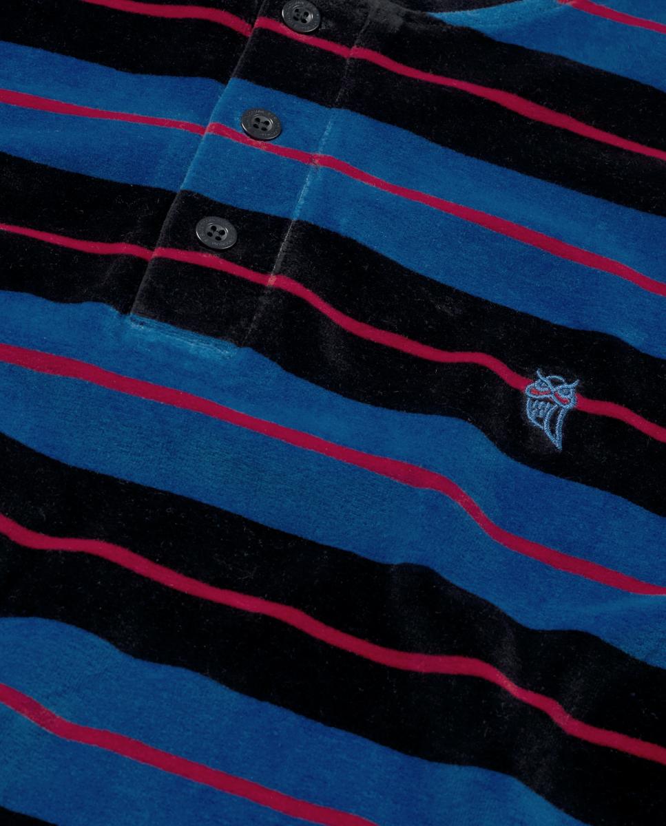 Pijama Comprido de Veludo - Azul Azul-5