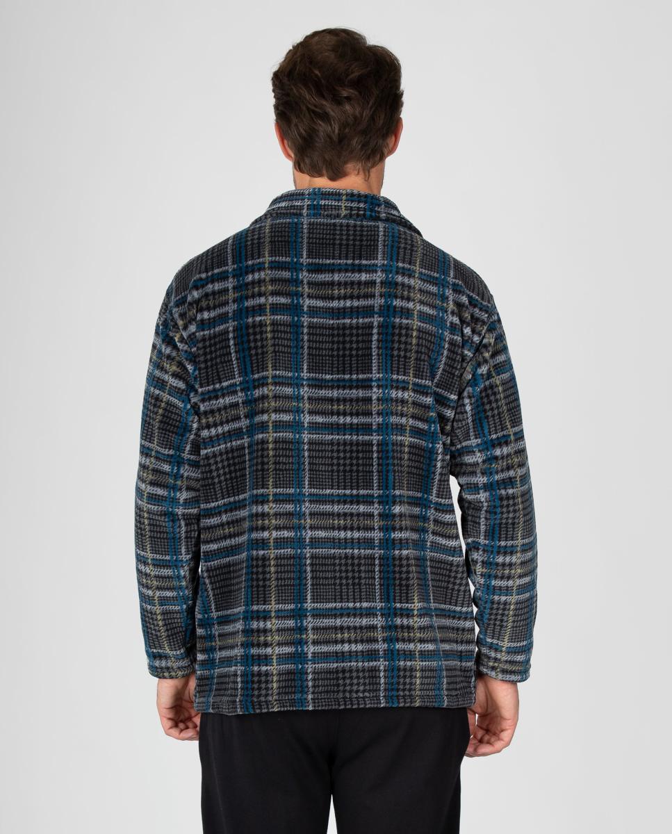 Robe Curto de Forro Polar com Fecho de Correr Cinzento-2