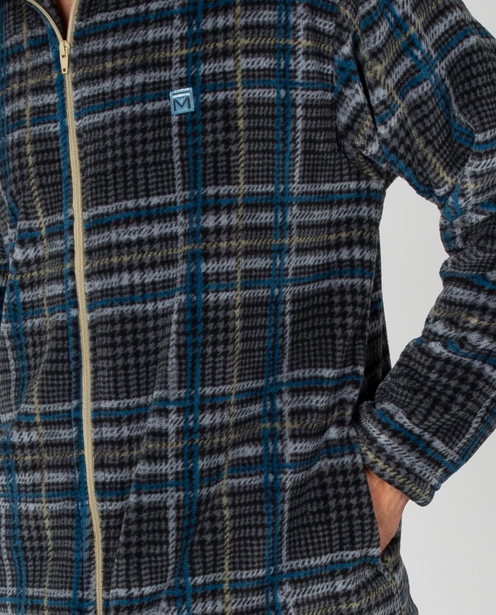 Robe Curto de Forro Polar com Fecho de Correr Cinzento-3