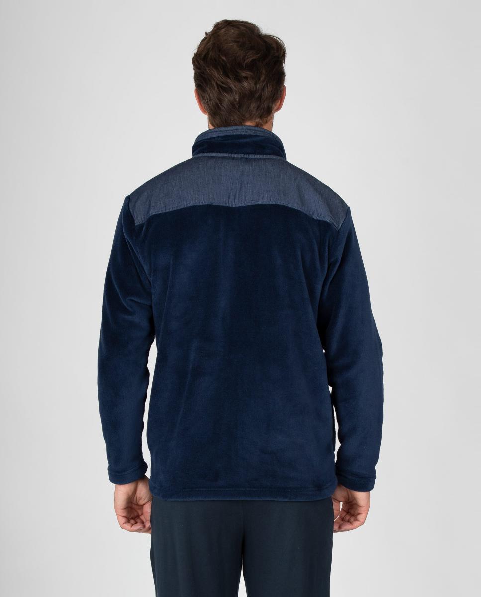 Bata corta de hombre de polar con cremallera - Massana - Azul Azul-2