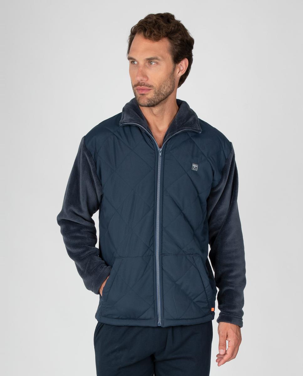 Imagem 0 de Robe Curto de Forro Polar com Fecho de Correr