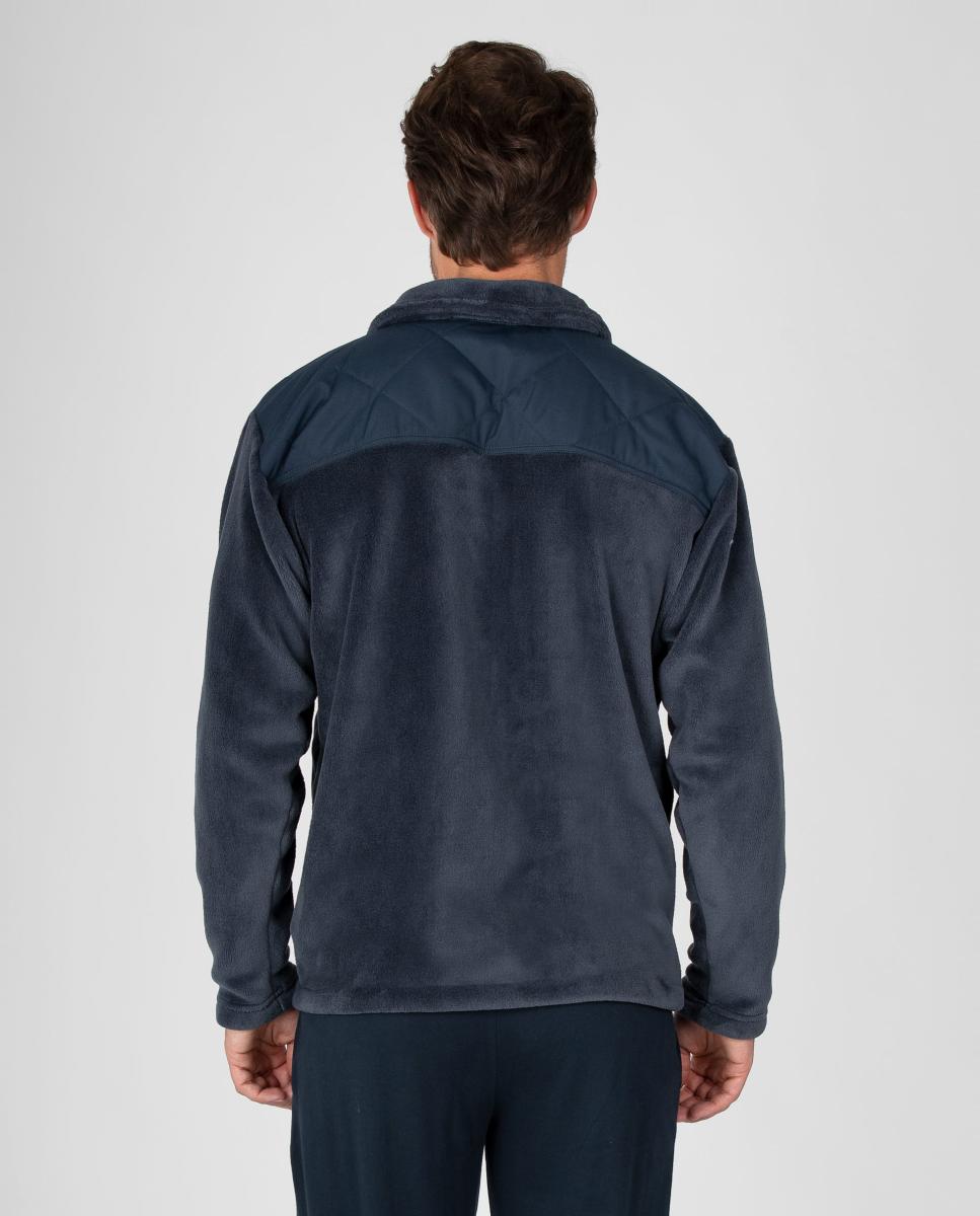 Robe Curto de Forro Polar com Fecho de Correr Cinzento-2