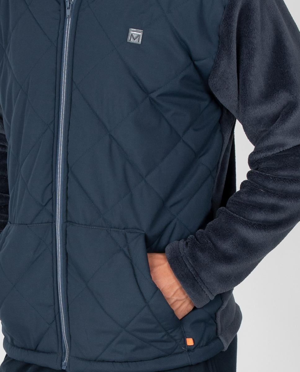 Robe Curto de Forro Polar com Fecho de Correr Cinzento-3