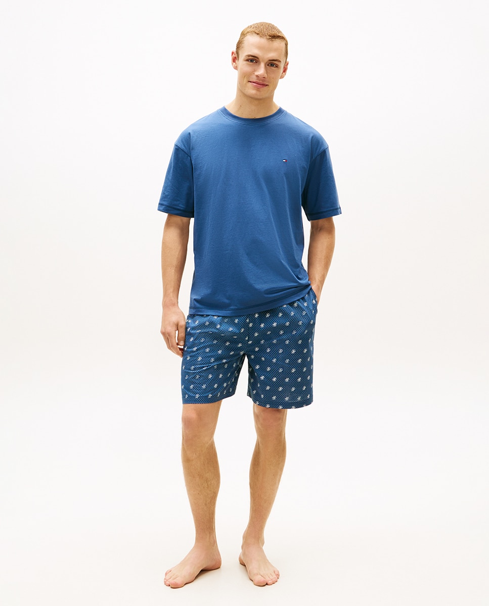 Imagem 0 de Conjunto de Pijama com T-shirt e Calções de Tecido com Estampado