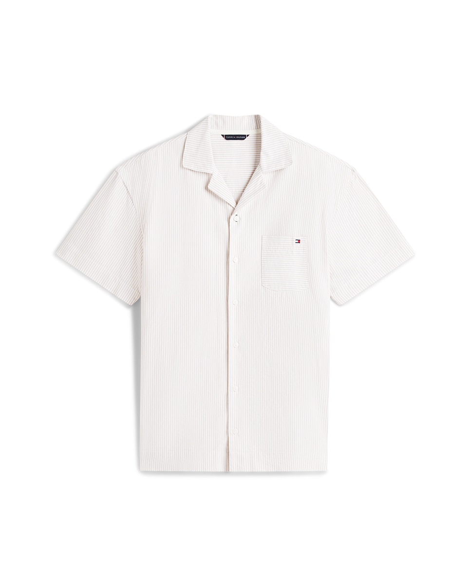 Conjunto de Pijama com Camisa e Calções Branco-5