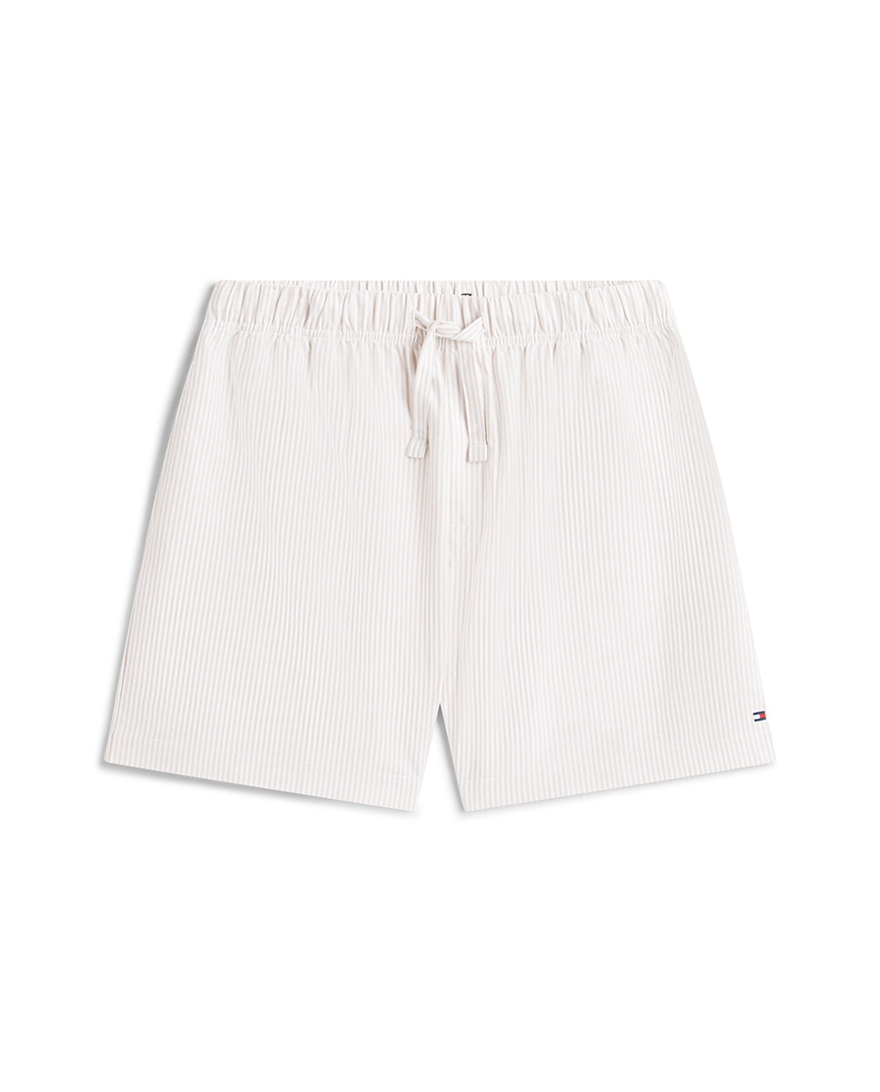 Conjunto de Pijama com Camisa e Calções Branco-6