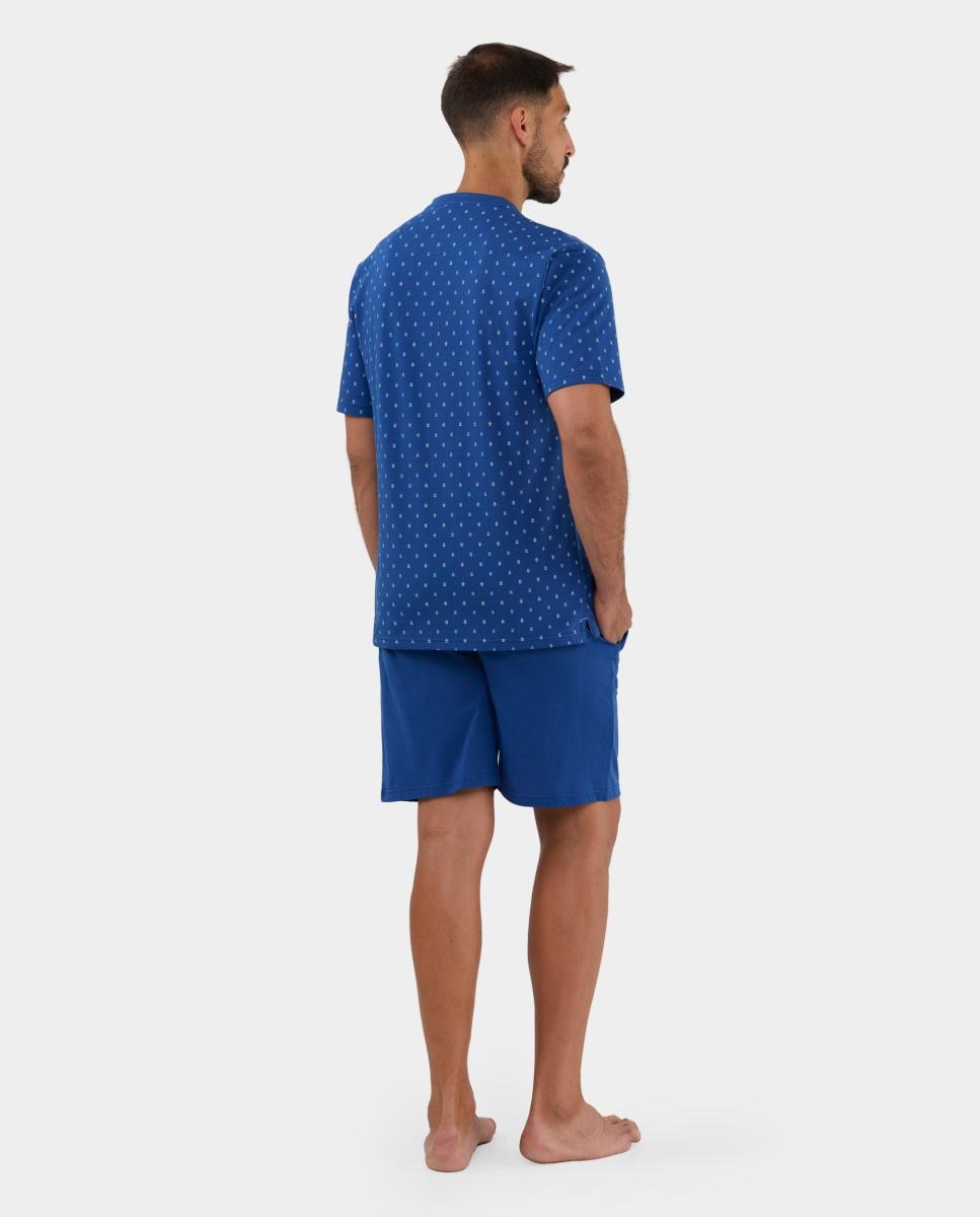 Pijama de Malha Azul-2