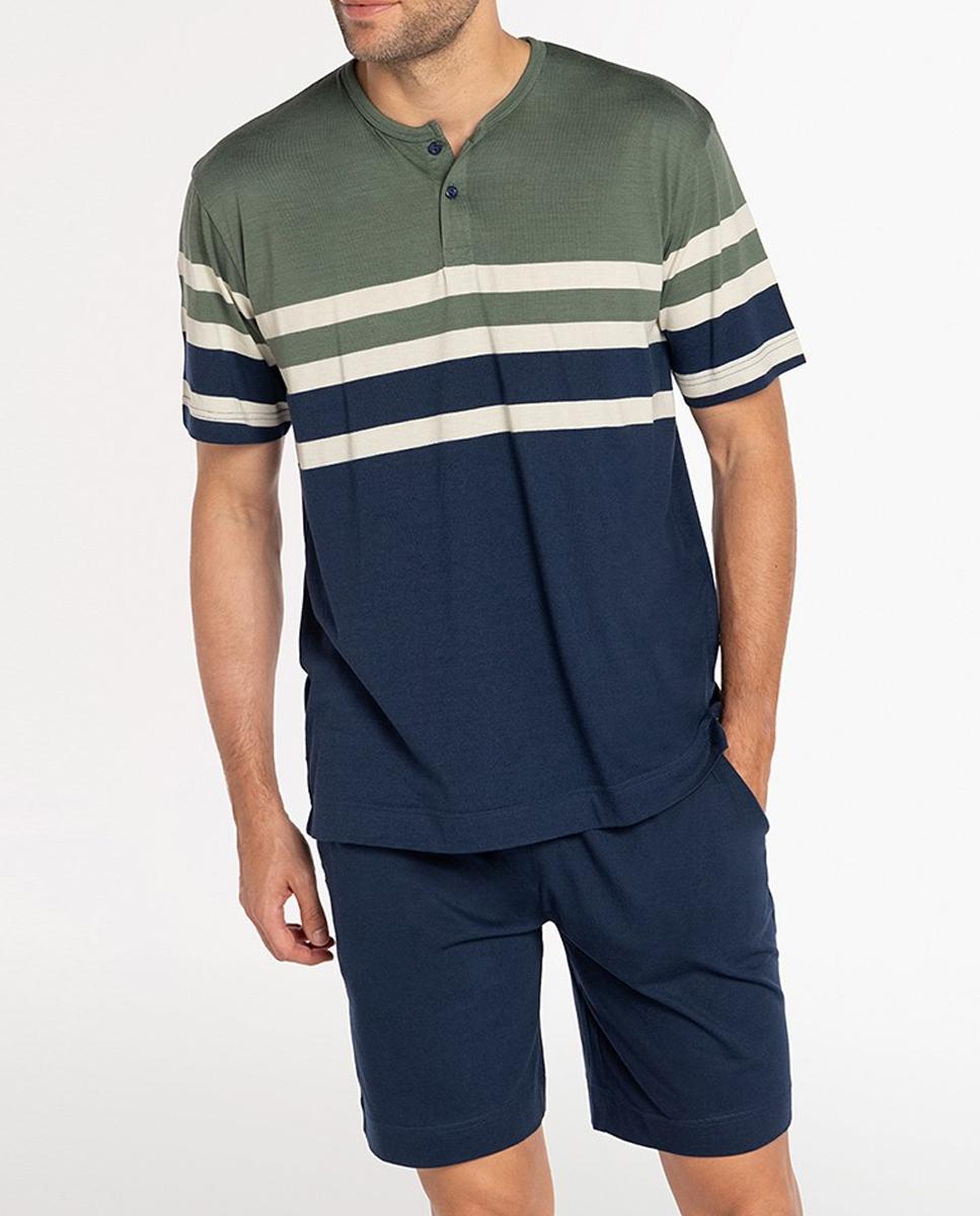 Imagen 0 de Conjunto corto de hombre modal-algodón cuello panadero Capri