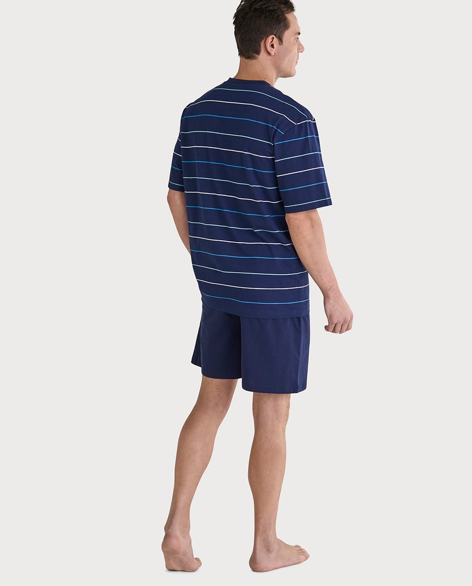 Pijama punto corto tapeta - El Búho Nocturno - Azul marino Azul marino-2