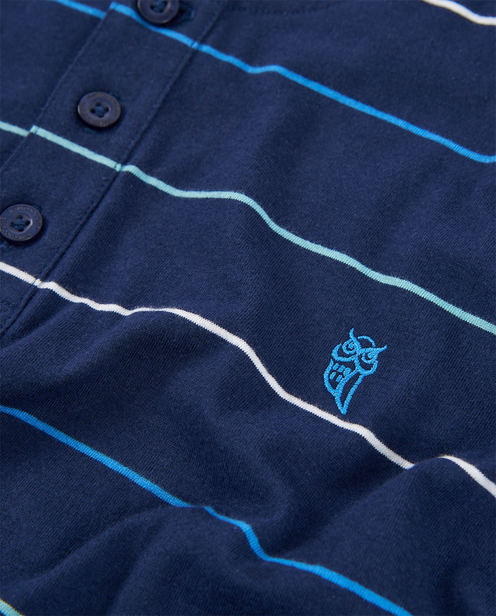 Pijama punto corto tapeta - El Búho Nocturno - Azul marino Azul marino-4