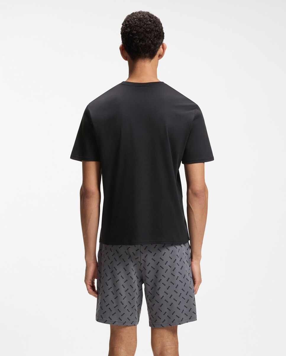 Conjunto de Calções e T-shirt de Algodão Cinzento-escuro-2